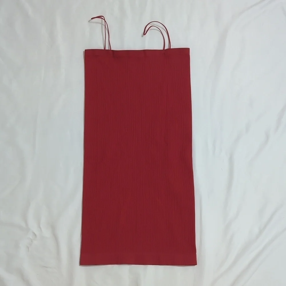 Out From Under Explain It All Ribbed Slip Dress, Color Rust Size L